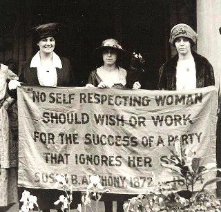 Susan B. Anthony: "No self-respecting woman should wish or work for the success of a party that ignores her sex."