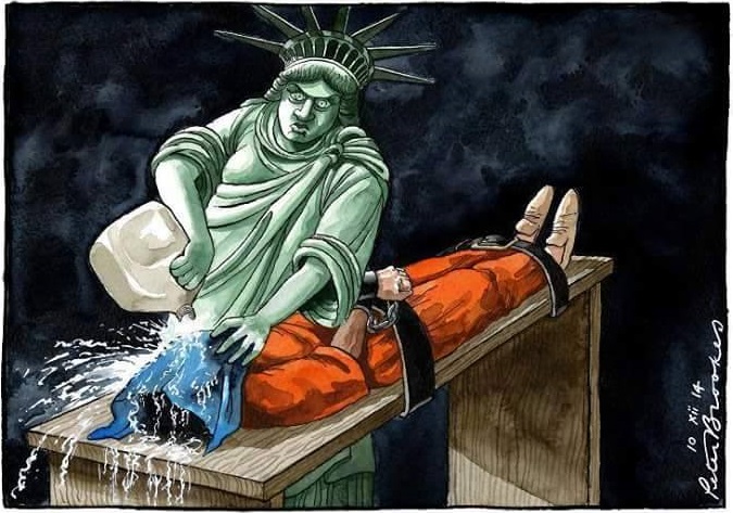 Statue of Liberty waterboarding